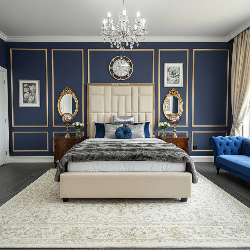 The Royal Panel Luxury Bed With Optional Ottoman Gas Lift Storage