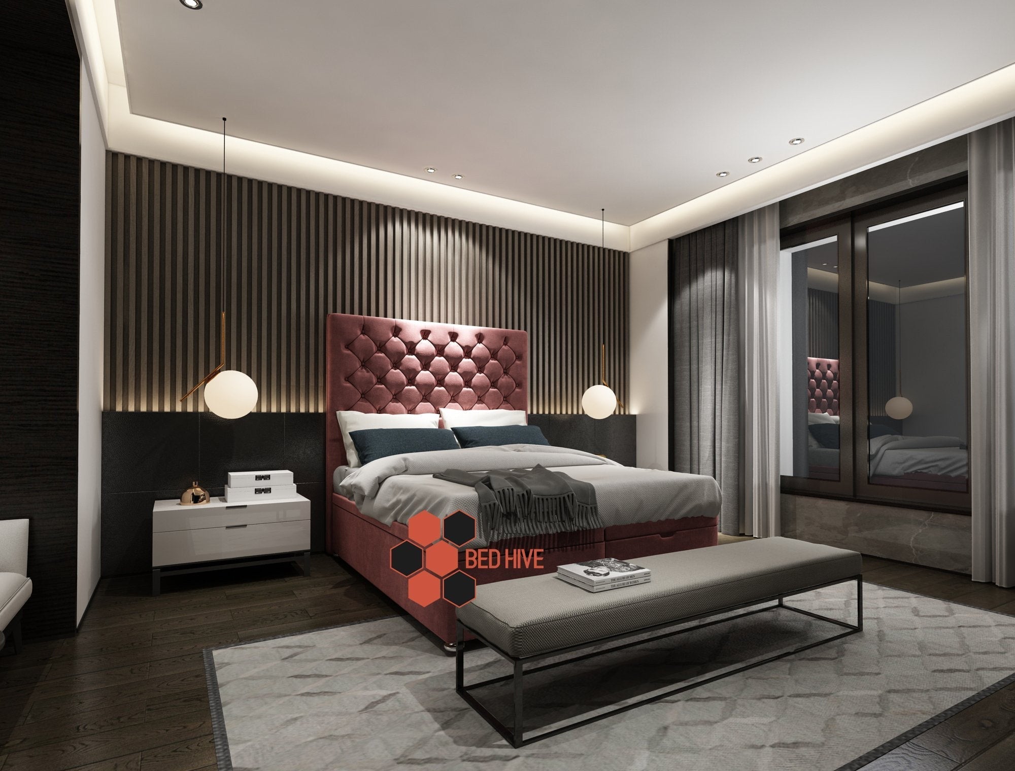 Xena Chesterfield Divan Ottoman Bed - Bed Hive