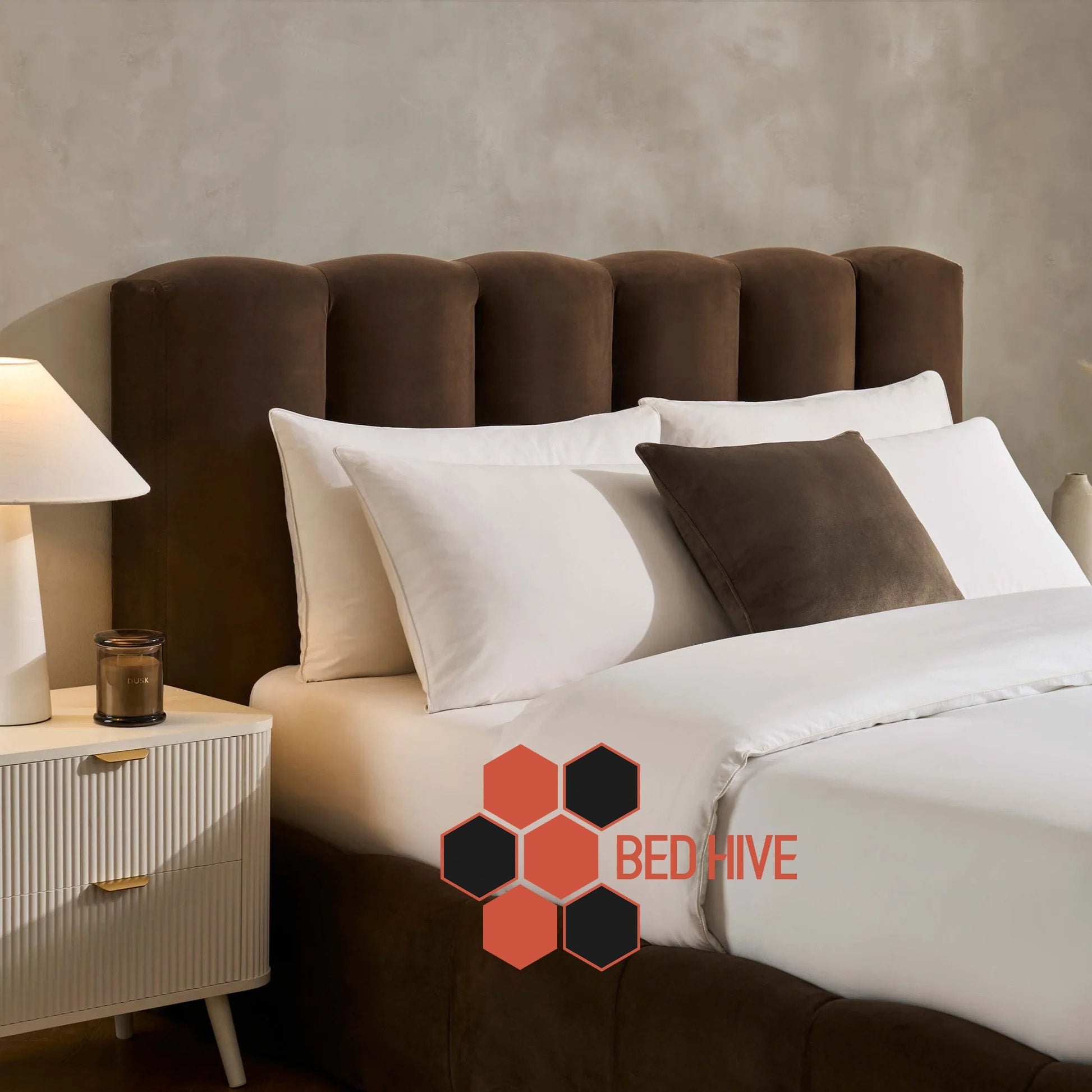 Marlene Bubble Cloud Bed With Optional Ottoman Gas Lift Storage