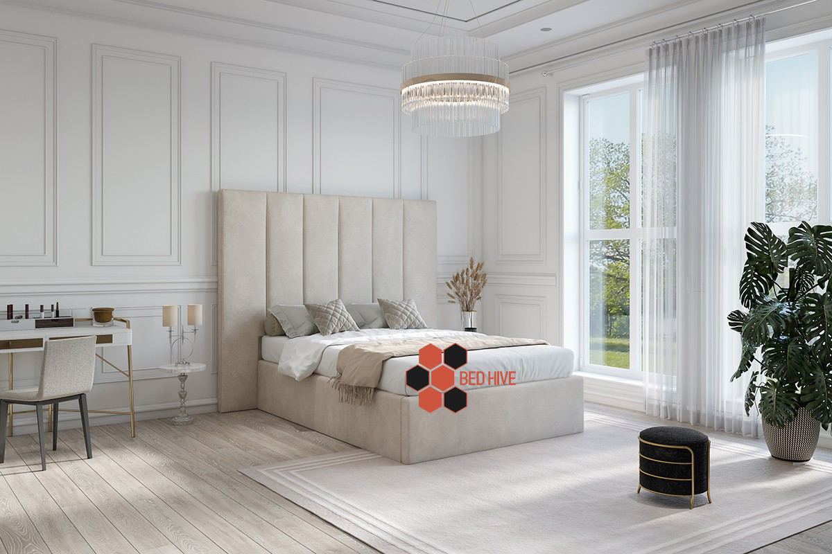 Palm Upholstered Optional Ottoman Storage Bed Frame