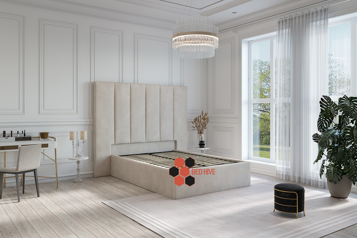 Palm Upholstered Optional Ottoman Storage Bed Frame