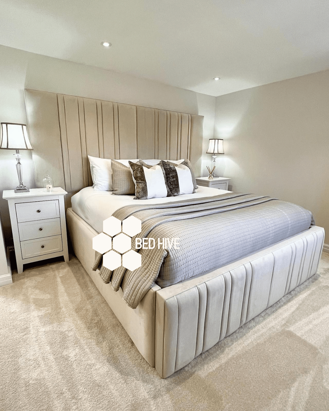 Mercury row milan wingback upholstered platform bed deals