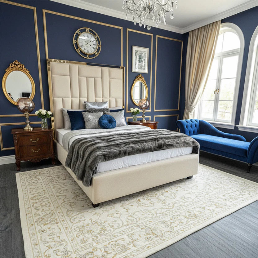 The Royal Panel Luxury Bed With Optional Ottoman Gas Lift Storage