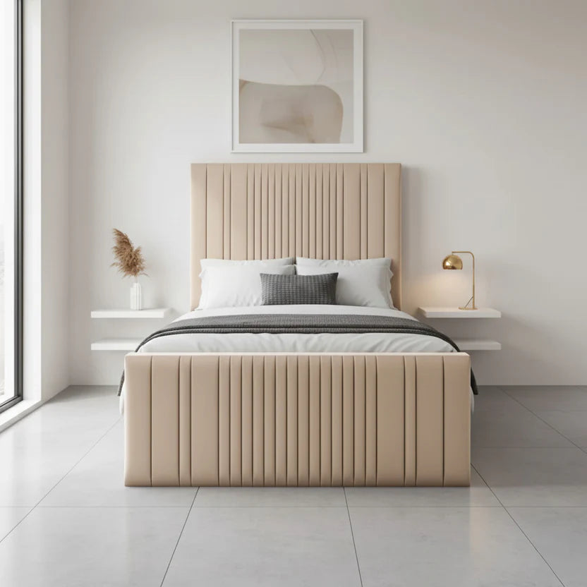 Lining Luxury Bed With Optional Ottoman Gas Lift Storage