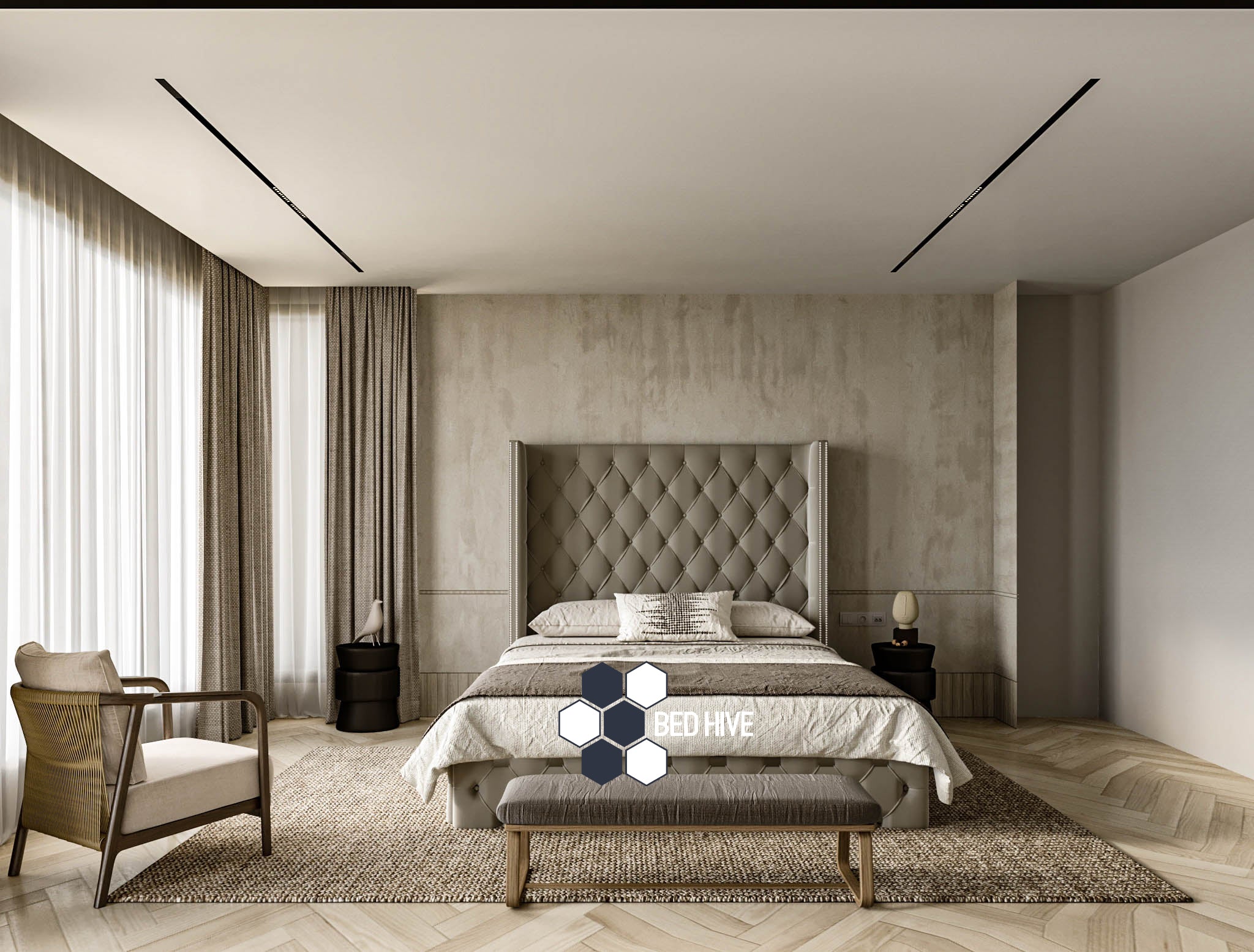 Omega Winged Designer Bed