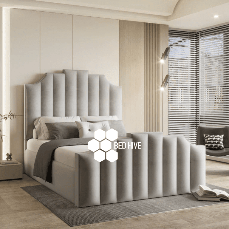 Deco upholstered bed discount