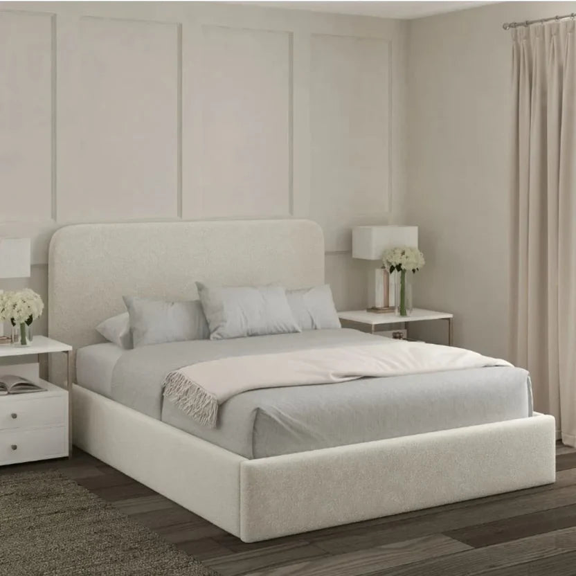 Curb Plain Bed With Optional Ottoman Gas Lift Storage